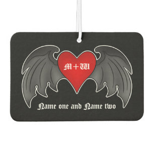 Romantic goth heart   Valentines+day Air Freshener
