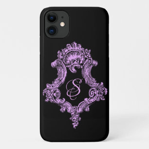 Romantic Goth Pink Monogram iPhone 11 Case