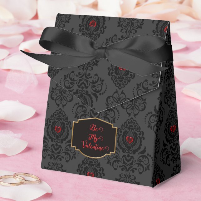 Romantic Goth Valentine  Favor Box (Wedding)