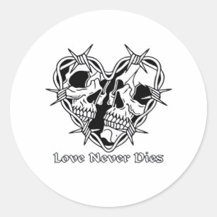 Romantic Gothic For Couples Classic Round Sticker