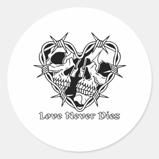 Romantic Gothic For Couples Classic Round Sticker (Front)