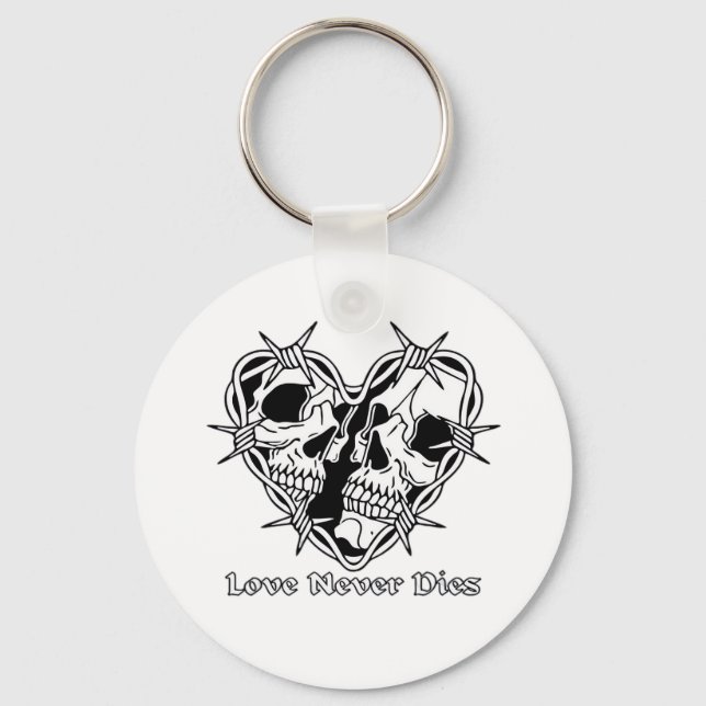 Romantic Gothic For Couples Keychain (Front)