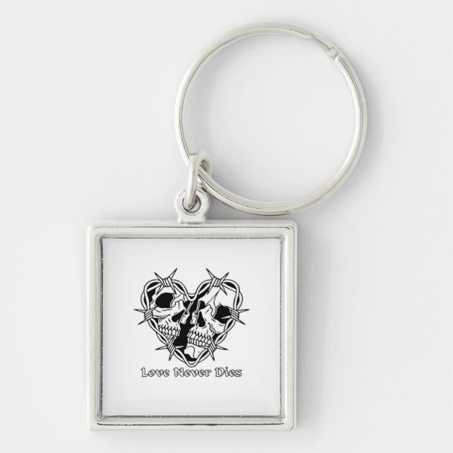 Romantic Gothic For Couples Keychain (Front)