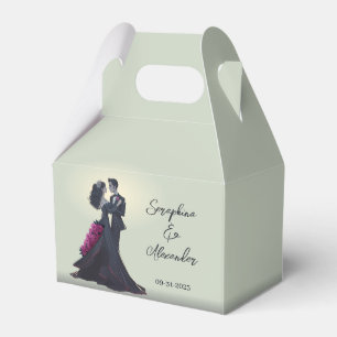 Romantic Gothic Lovers Minimal Elegant Favor Box