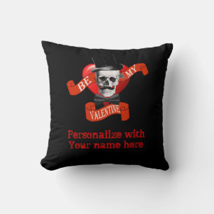 Romantic gothic or steampunk Valentines Throw Pillow