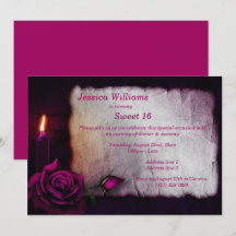 Romantic Gothic Rose & Candle Sweet 16