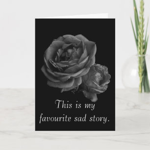 Romantic Gothic Roses Valentine Holiday Card