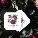 Romantic Gothic Watercolor Raven Floral Wedding  Paper Coaster<br><div class="desc">This goth floral raven wedding design features a simple, moody watercolor illustration of a raven perched on a bouquet. Perfect for a timeless romantic goth wedding or other special occasion. It is beautifully suited to a spooky-themed event in the fall or a unique winter event in a casual or formal...</div>
