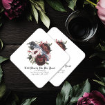 Romantic Gothic Watercolor Raven Floral Wedding  Paper Coaster<br><div class="desc">This goth floral raven wedding design features a simple, moody watercolor illustration of a raven perched on a bouquet. Perfect for a timeless romantic goth wedding or other special occasion. It is beautifully suited to a spooky-themed event in the fall or a unique winter event in a casual or formal...</div>