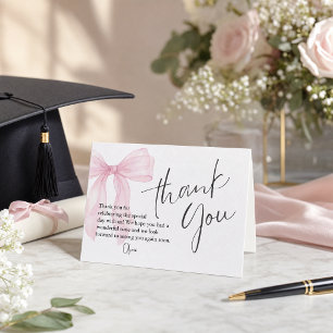 Romantic Graduation Thank You Card