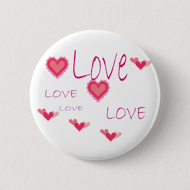 ROMANTIC GRAFFITI 2 INCH ROUND BUTTON (Front)