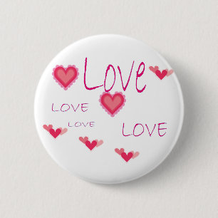 ROMANTIC GRAFFITI 2 INCH ROUND BUTTON