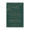 Romantic Green Calligraphy Details Enclosure Card