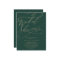 Romantic Green Calligraphy Flourish Bridal Shower