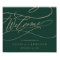 Romantic Green Calligraphy Welcome Wedding