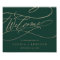 Romantic Green Calligraphy Welcome Wedding