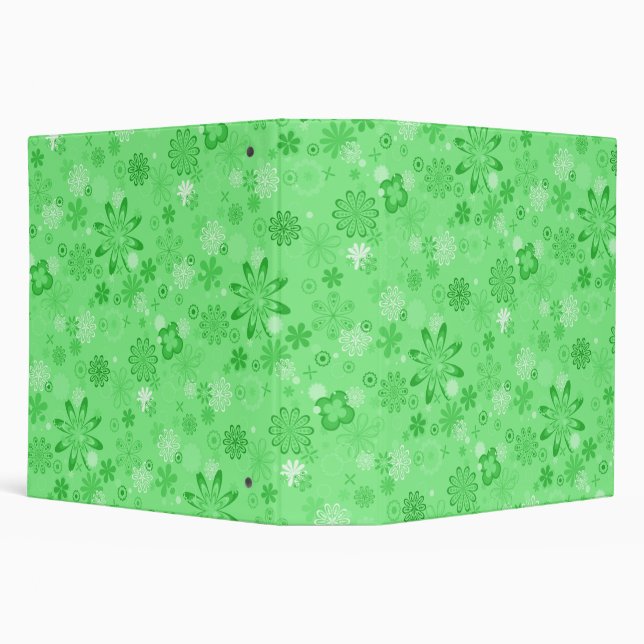 Romantic Green Flowers Binder (Background)