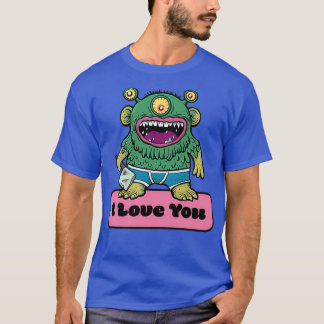 Romantic Green Love Monster T-Shirt