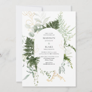 Romantic Greenery Forest Wedding Invitation