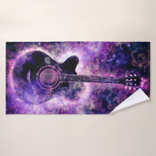 Romantic Guitar Bath Towel