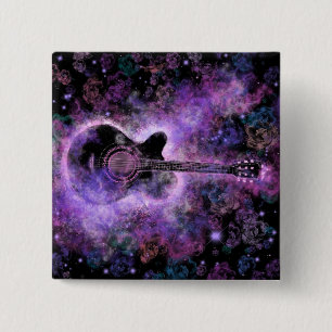 Romantic Guitar Music - Magic Space - 2 Inch Square Button