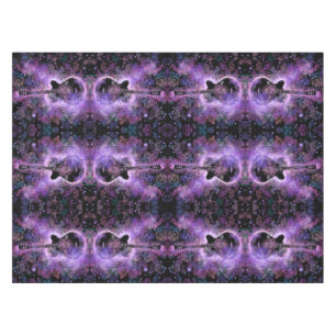 Romantic Guitar Music Tablecloth Purple