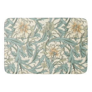 Romantic hand drawn botanical Wild flowers pretty Bath Mat