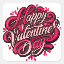 Romantic Hand-Lettered Valentine's Day art