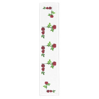 Romantic Hand-Painted Rose Table Runner