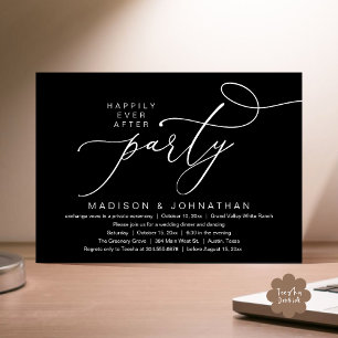 Romantic Happily Ever After Party, Wedding Dinner Invitation