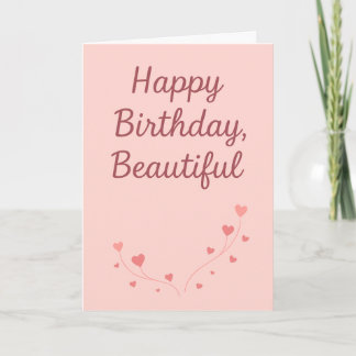 Romantic Happy Birthday Beautiful Card for Her