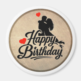 Romantic Happy Birthday Magnet