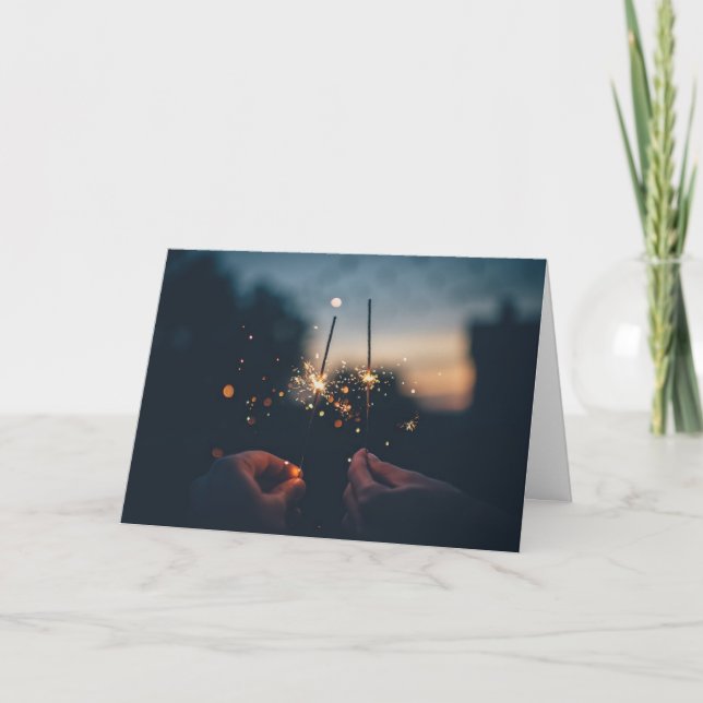 Romantic Happy New Years Card (Gloss) (Front)