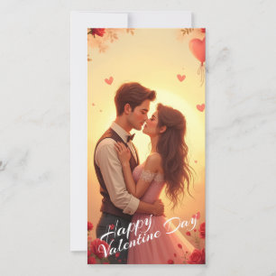 Romantic Happy Valentine Day Couple Art