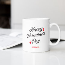 Romantic Happy Valentine's Day Red Hearts Elegant