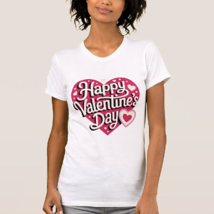 Romantic Happy Valentine's Day T-Shirt for Couples