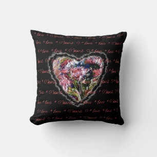 Romantic  Heart by Alexandra Cook Throw Pillow