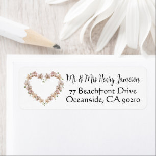 ROMANTIC Heart Classy Mariage Adresse de retour La
