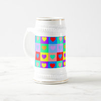 Romantic Heart Colourful Pattern Pop Art