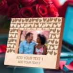 Romantic Heart Design Gift with Custom Text Etched Frames<br><div class="desc">This beautifully crafted photo frame adds a personal touch to your cherished memories. Featuring a charming heart pattern, this frame allows you to customize two lines of text, making it the perfect gift for loved ones or a stylish addition to your home décor. It is ideal for celebrating special occasions...</div>