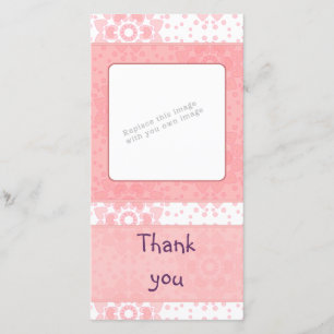 Romantic heart design thank you card