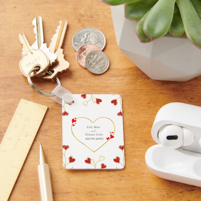 Romantic Heart Floral Keychain (Desk)
