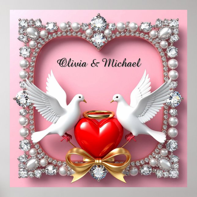 💍 Romantic Heart Frame For Wedding Decor Gift 💍 (Front)