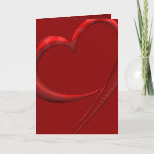 Romantic Heart Greeting Card (Front)