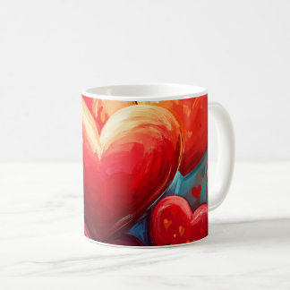Romantic Heart Ilustration Gift for Valentines day Coffee Mug