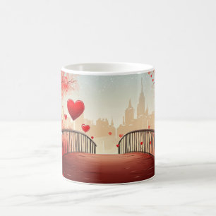 Romantic Heart Ilustration Gift for Valentines day Coffee Mug