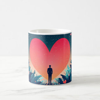 Romantic Heart Ilustration Gift for Valentines day Coffee Mug