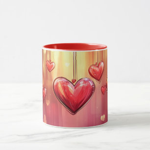 romantic Heart Ilustration Gift for Valentines day Mug