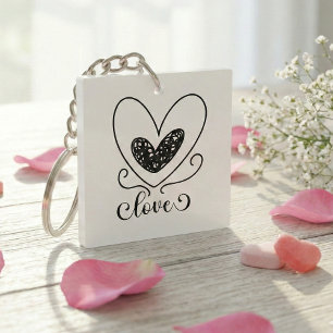 Romantic Heart Keychain – Valentine Gift
