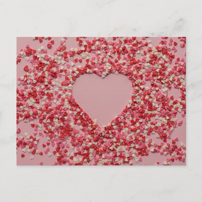 Romantic heart love postcard for him (Front)